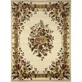 Home Dynamix 1 ft. 9 in. x 7 ft. 2 in. Optimum Caspian Runner Area Floral Rug Ivory 769924133484